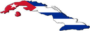 cuba flag map