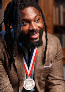 Jason Reynolds, 2020-2021 National Ambassador for Young People's Literature, 一月 16, 2020. Photo by Shawn Miller/Library of Congress. Note: Privacy and publicity rights for individuals depicted may apply.
